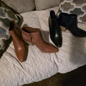 Easy Spirit Brown and Black Ankle Booties
